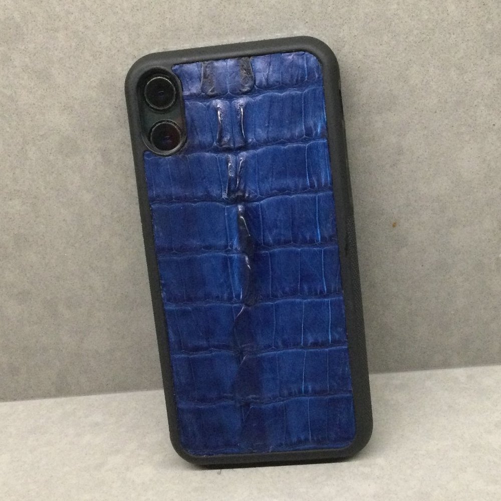 Price Drop!! iPhone 11 Case Blue Croc Leather